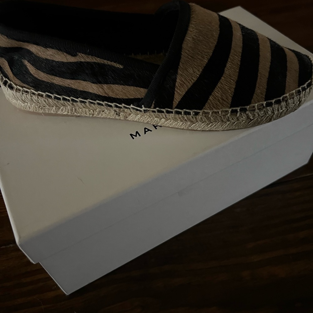 New in box Marc Jacobs Sienna genuine calf hair espadrille.  Size 38EU/8US.